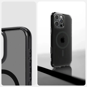 Полупрозрачный черный чехол Spigen Ultra Hybrid T Mag для iPhone 16 Pro Max - Фото 13