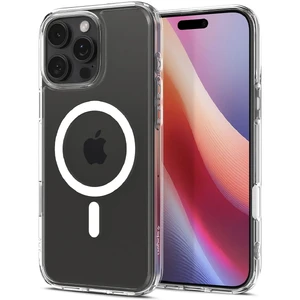 Прозрачный белый чехол Spigen Ultra Hybrid T Mag для iPhone 16 Pro Max - Фото 5