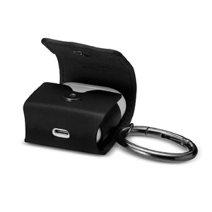 Шкіряний чохол з карабіном Spigen Valentinus Black для AirPods - Фото 2