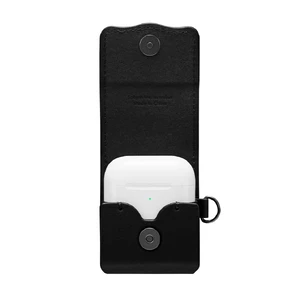 Шкіряний чохол з карабіном Spigen Valentinus Black для AirPods - Фото 4