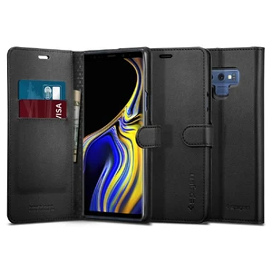 Шкіряний чохол-книжка Spigen Wallet S Black для Samsung Galaxy Note 9 - Фото 9