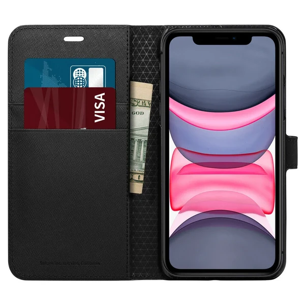 Чохол-книжка Spigen Wallet S Black для iPhone 11 в Мукачеві