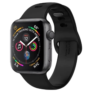 Силіконовий ремінець Spigen Air Fit Black для Apple Watch 44mm SE | 6 | 5 | 4