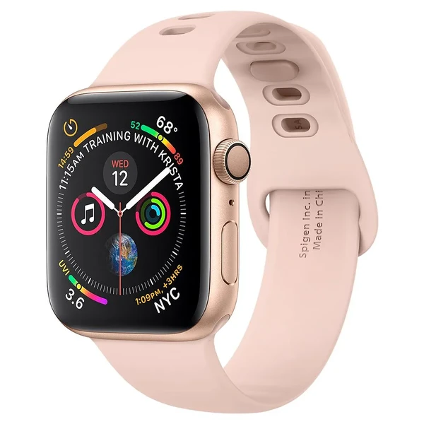 Силіконовий ремінець Spigen Air Fit Rose Gold для Apple Watch 44mm SE | 6 | 5 | 4