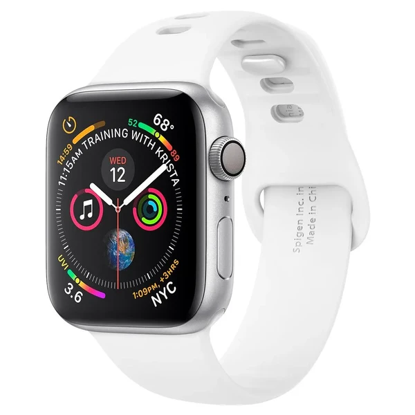 Силіконовий ремінець Spigen Air Fit White для Apple Watch 44mm SE | 6 | 5 | 4