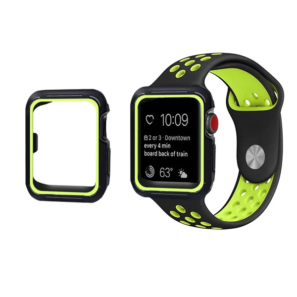 Ремешок + чехол iLoungeMax Sport Band Black | Volt для Apple Watch 38mm Series 3 | 2 | 1