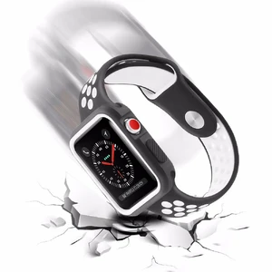 Ремешок + чехол iLoungeMax Sport Band Black | White для Apple Watch 38mm Series 3 | 2 | 1 - Фото 3
