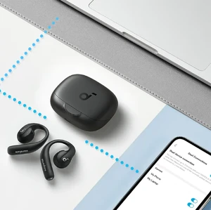Професійні спортивні бездротові навушники Anker Soundcore AeroFit Pro Black з LDAC, Bluetooth 5.3 - Фото 3