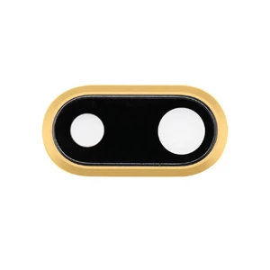 Стекло задней камеры + рамка (Gold) для iPhone 8 Plus