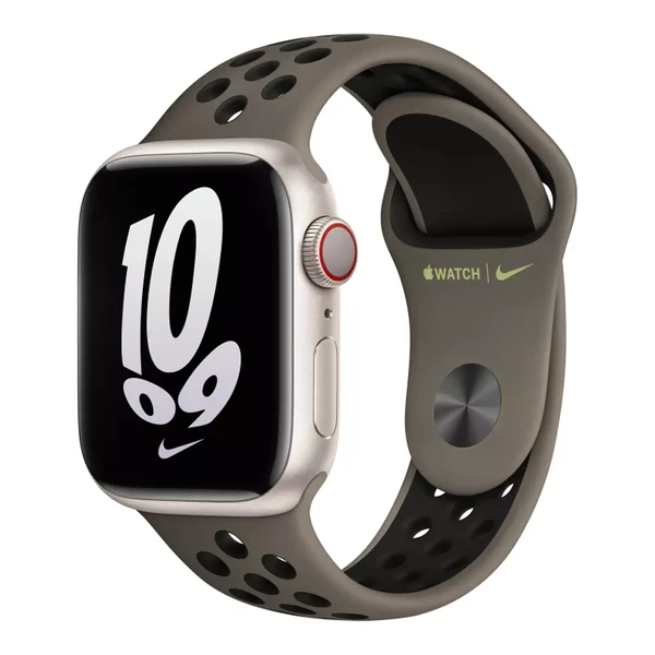Ремінець Apple Olive Grey/Black Nike Sport Band (MPH83) для Apple Watch Ultra 49mm | 45mm | 44mm | 42mm Розмір S/M