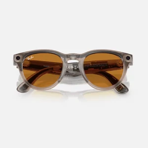 Фотохромные умные очки Ray-Ban Meta Headliner, Shiny Warm Stone / Clear / Saffron Yellow Transitions - Фото 4