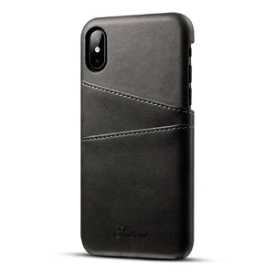 Шкіряний чохол з відділеннями для карт iLoungeMax Sutent Black для iPhone X | XS  - Фото 1