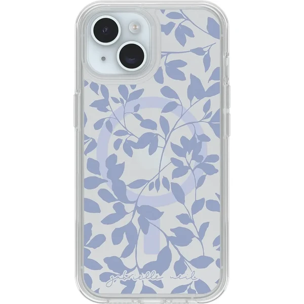 Чохол Otterbox Symmetry Series Gabrielle Neil Collection MagSafe Winter Leaves (Clear/Purple) для iPhone 16e