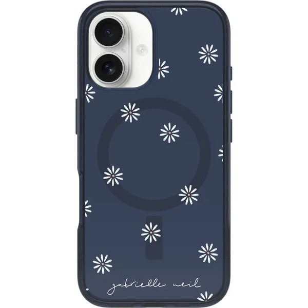 Чохол Otterbox Symmetry Series Gabrielle Neil Collection MagSafe Indigo Daisies (Clear/Blue) для iPhone 16