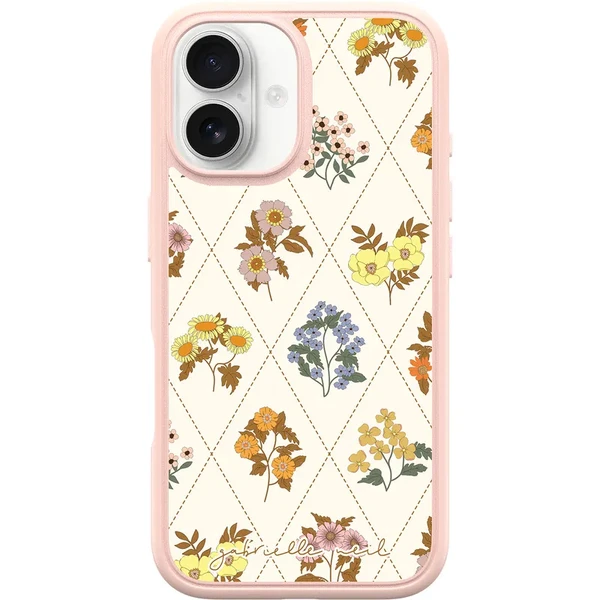 Чохол Otterbox Symmetry Series Gabrielle Neil Collection MagSafe Stitched Floral (Pink) для iPhone 16 у Житомирі