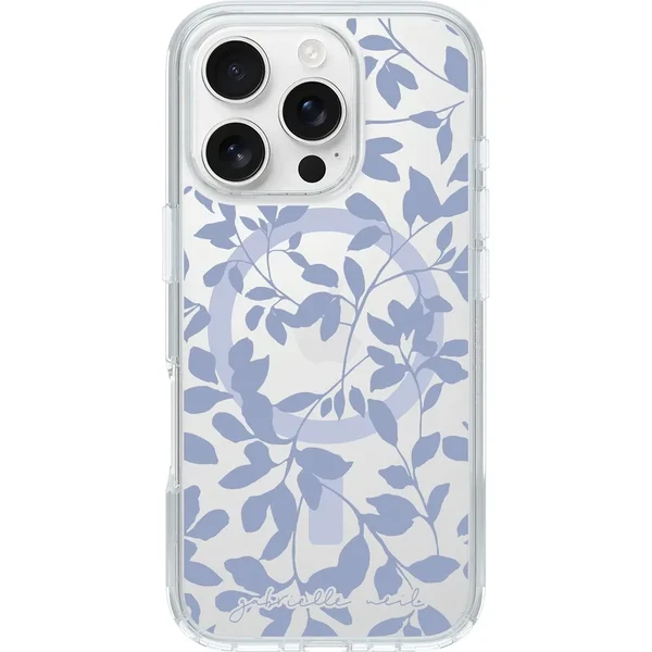 Чохол Otterbox Symmetry Series Gabrielle Neil Collection MagSafe Winter Leaves (Clear/Purple) для iPhone 16 Pro у Тернополі