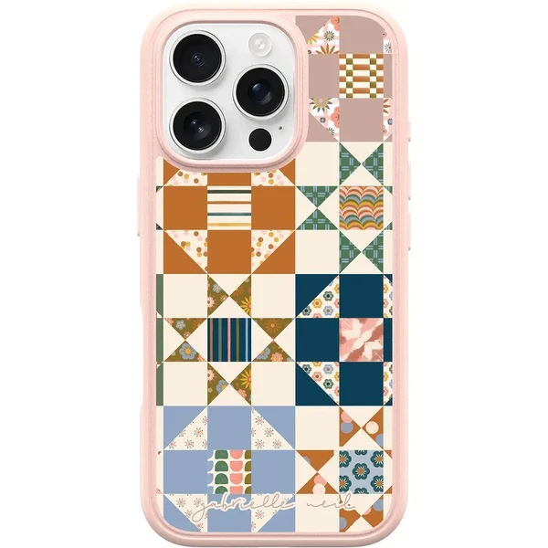 Чехол Otterbox Symmetry Series Gabrielle Neil Collection MagSafe Warm Quilt (Pink) для iPhone 16 Pro