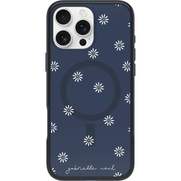 Чохол Otterbox Symmetry Series Gabrielle Neil Collection MagSafe Indigo Daisies (Clear/Blue) для iPhone 16 Pro Max в Одесі