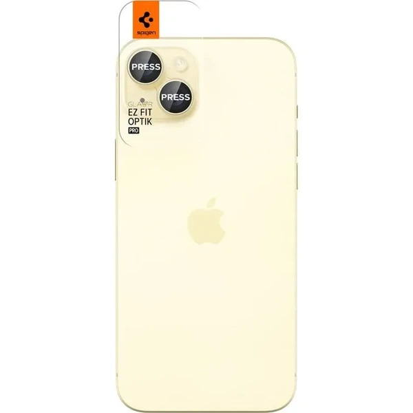 Захисне скло на камеру Spigen Optik Pro Yellow для iPhone 15 | 15 Plus | 14 | 14 Plus (2 шт.)