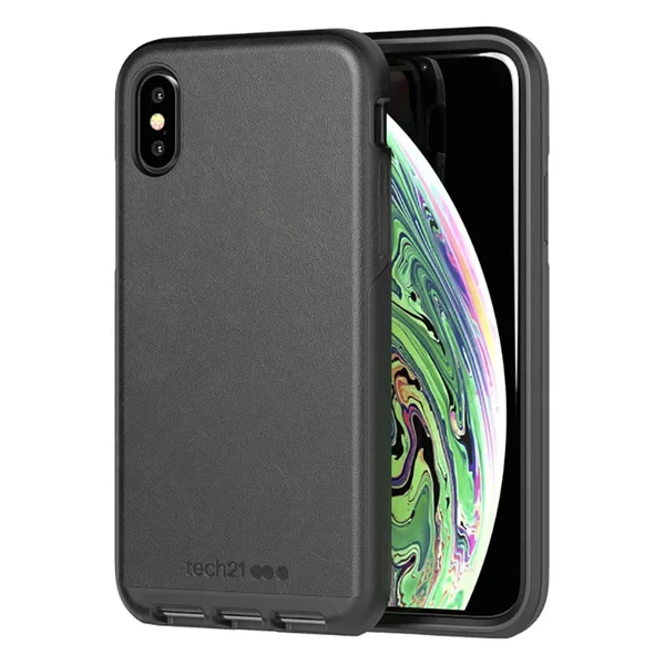 Захисний чохол Tech21 Evo Luxe Faux Leather Black для iPhone X | XS у Тернополі