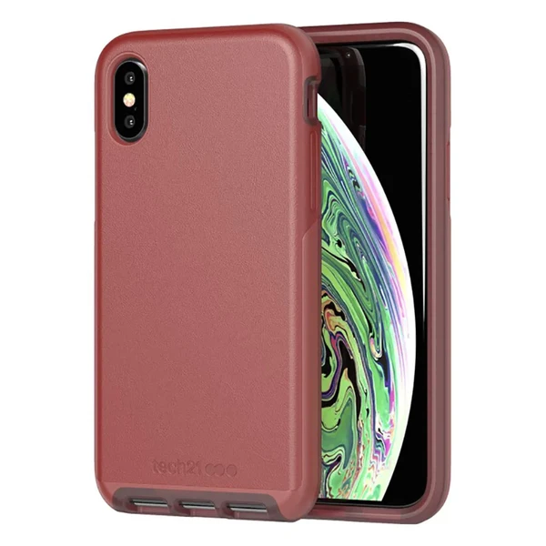 Захисний чохол Tech21 Evo Luxe Faux Leather Chestnut для iPhone X | XS у Тернополі