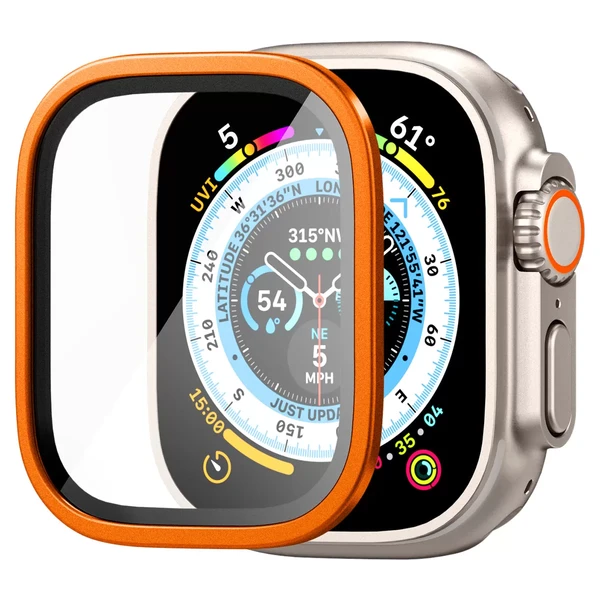 Захисне скло Spigen Screen Protector Glas.tR Slim Pro Orange для Apple Watch Ultra 49mm в Сумах