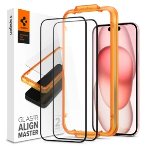 Защитное стекло с рамкой для поклейки Spigen AlignMaster GLAS.tR для iPhone 16 Plus | 15 Plus (2 шт.)