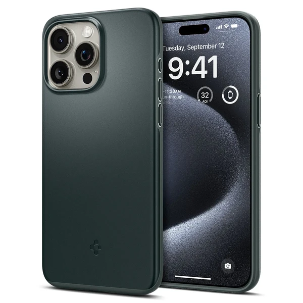 Захисний чохол Spigen Thin Fit Abyss Green для iPhone 15 Pro в Сумах