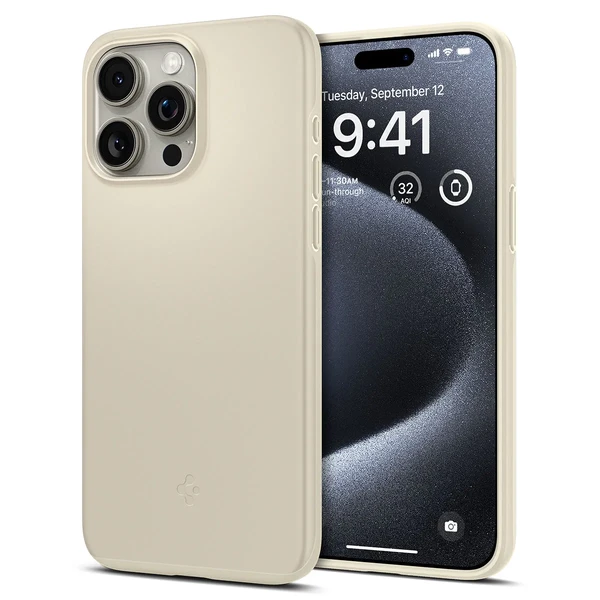 Захисний чохол Spigen Thin Fit Mute Beige для iPhone 15 Pro в Сумах