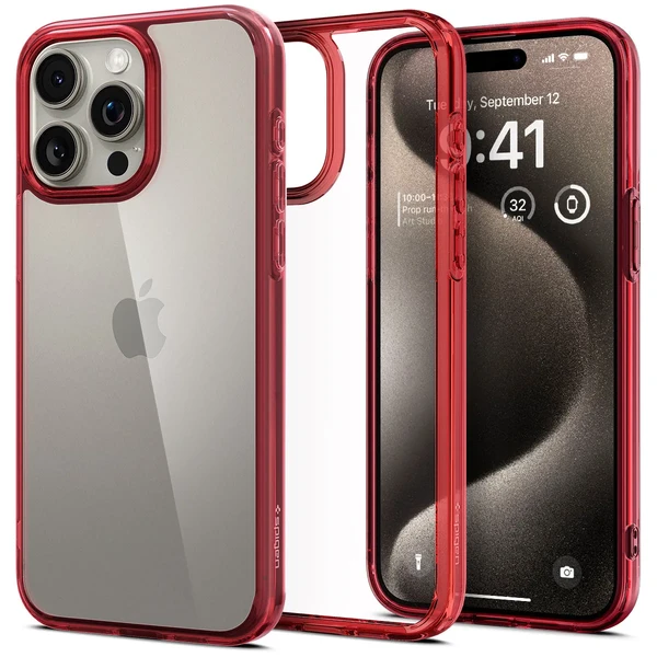 Захисний чохол Spigen Ultra Hybrid Deep Red для iPhone 15 Pro