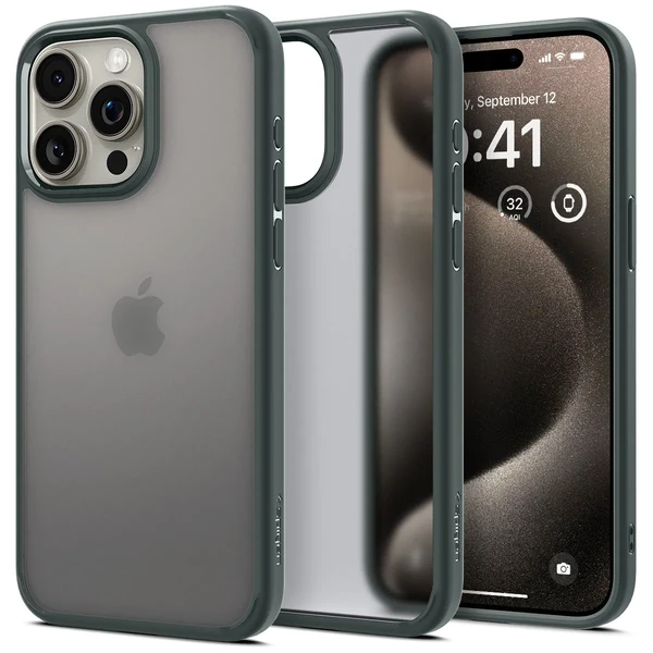 Захисний чохол Spigen Ultra Hybrid Frost Green для iPhone 15 Pro Max у Тернополі