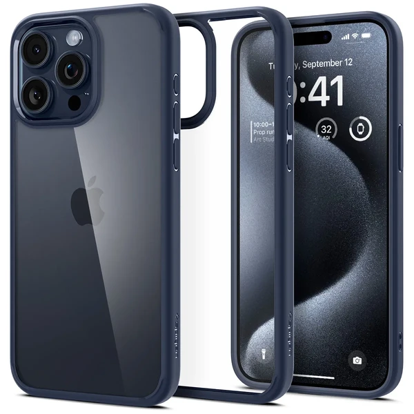 Захисний чохол Spigen Ultra Hybrid Navy Blue для iPhone 15 Pro в Сумах