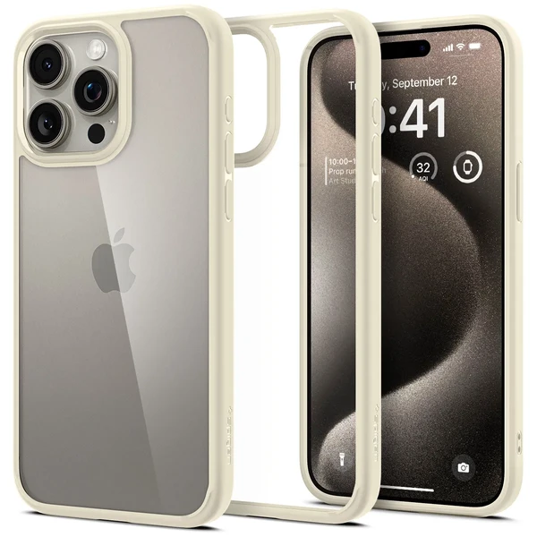 Захисний чохол Spigen Ultra Hybrid Mute Beige для iPhone 15 Pro Max у Тернополі
