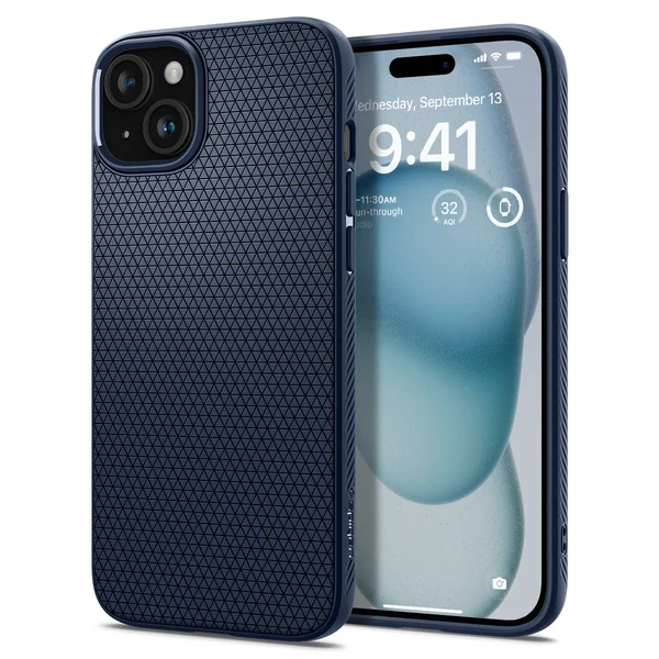 Захисний чохол Spigen Liquid Air Navy Blue для iPhone 15 в Одесі