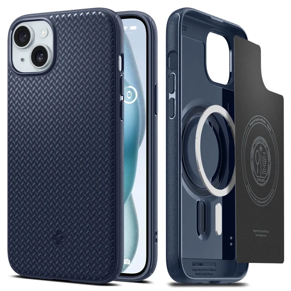 Захисний чохол з MagSafe Spigen Mag Armor (MagFit) Navy Blue для iPhone 15