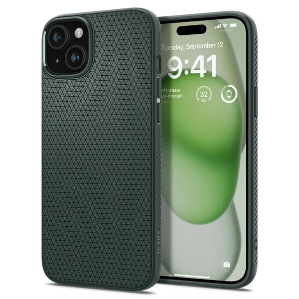 Захисний чохол Spigen Liquid Air Abyss Green для iPhone 15 Plus в Чернівцях