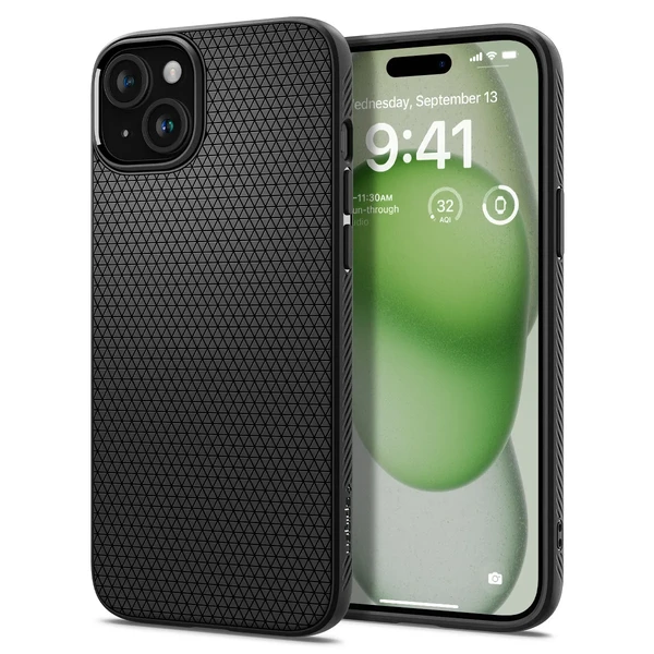 Захисний чохол Spigen Liquid Air Matte Black для iPhone 15 Plus в Чернівцях