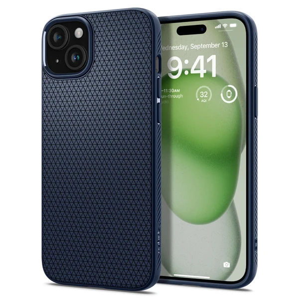 Захисний чохол Spigen Liquid Air Navy Blue для iPhone 15 Plus в Чернівцях
