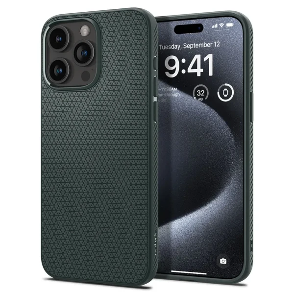 Захисний чохол Spigen Liquid Air Abyss Green для iPhone 15 Pro в Сумах