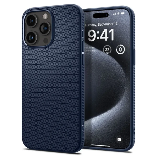 Захисний чохол Spigen Liquid Air Navy Blue для iPhone 15 Pro в Сумах