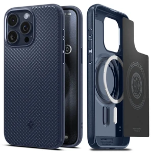 Захисний чохол з MagSafe Spigen Mag Armor (MagFit) Navy Blue для iPhone 15 Pro ACS06737 - Фото 1