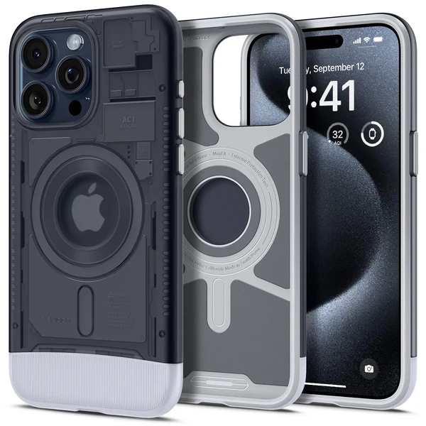Протиударний чохол Spigen Classic C1 (MagFit) Graphite для iPhone 15 Pro в Сумах
