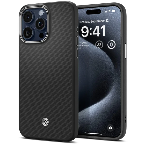 Протиударний кевлоровий чохол MagSafe Spigen Enzo Aramid (MagFit) для iPhone 15 Pro Max в Сумах