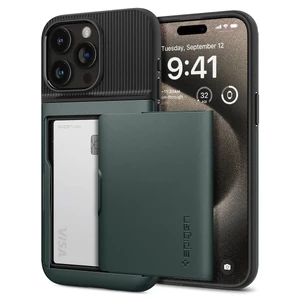 Протиударний чохол-гаманець Spigen Slim Armor CS Abyss Green для iPhone 15 Pro Max ACS06592 - Фото 1