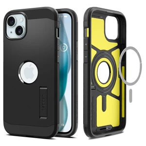 Протиударний чохол з підставкою Spigen Tough Armor (MagFit) Black для iPhone 15 Plus ACS06669 - Фото 1