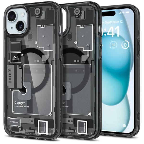 Захисний чохол Spigen Ultra Hybrid Case (MagFit) Zero One Black для iPhone 15