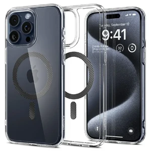 Прозрачный чехол с MagSafe Spigen Ultra Hybrid (MagFit) Carbon Fiber для iPhone 15 Pro ACS06717 - Фото 1