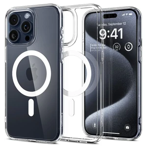 Прозрачный чехол с MagSafe Spigen Ultra Hybrid (MagFit) White для iPhone 15 Pro ACS06715 - Фото 1