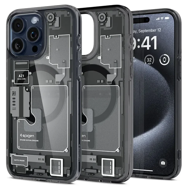 Захисний чохол Spigen Ultra Hybrid Case (MagFit) Zero One Black для iPhone 15 Pro в Сумах
