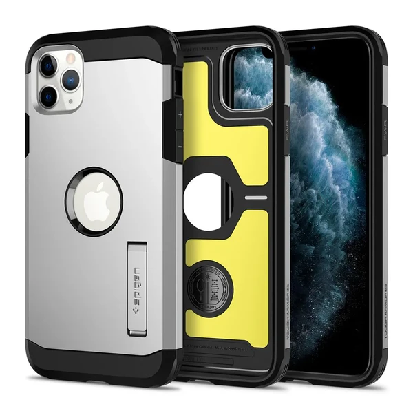 Протиударний чохол Spigen Tough Armor Satin Silver для iPhone 11 Pro у Вінниці